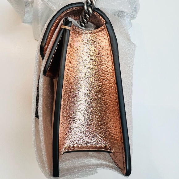 GUCCI NEW DIONYSUS SUPER MINI ROSE GOLD LEATHER BAG CLUTCH PURSE WAIST BAG BUM - Picture 14 of 16